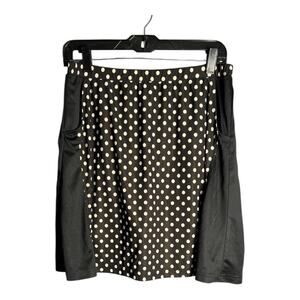 Monterey Club Black and White Polka Dot Pull On Skort With Pockets Size Large